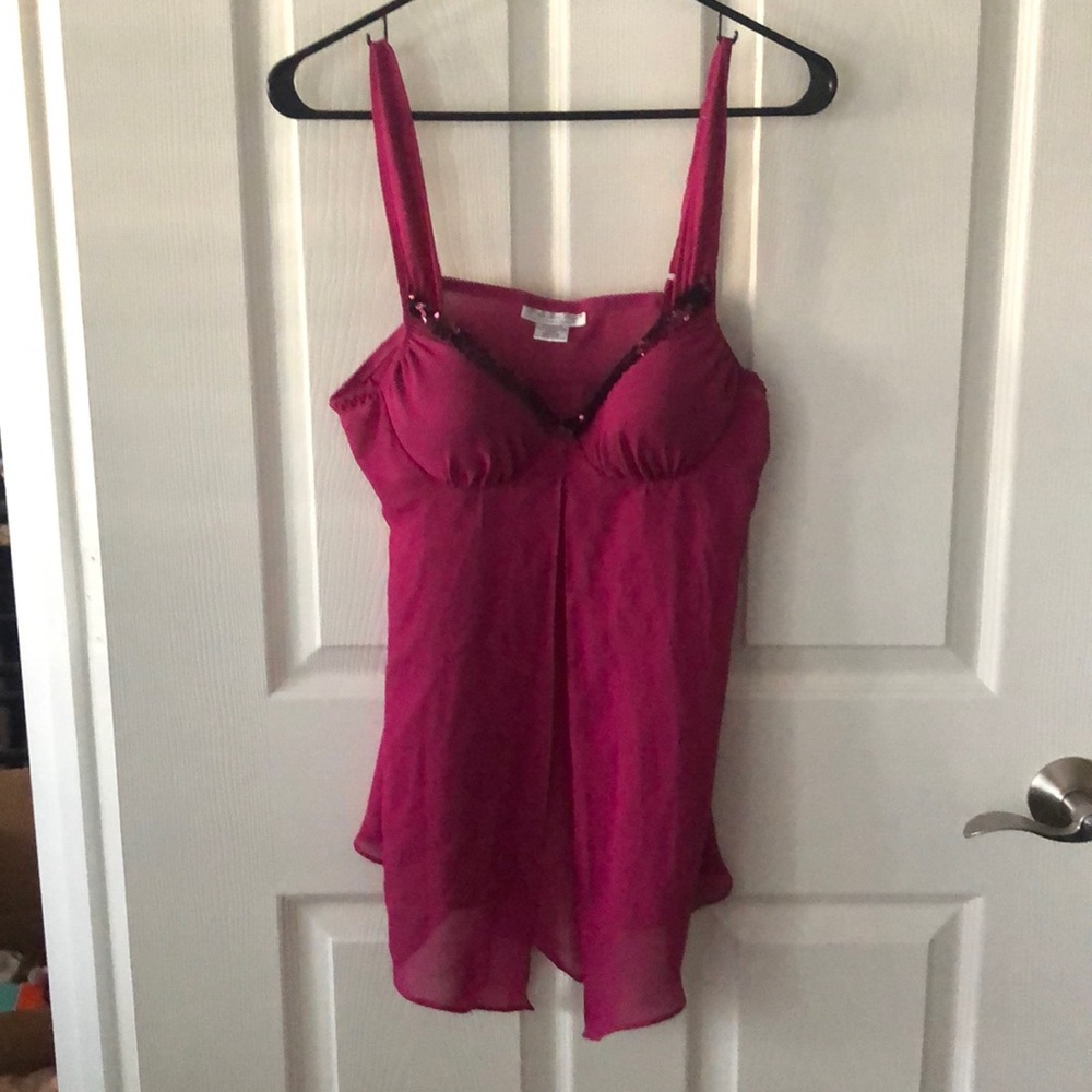 Seductive Wear Baby Doll Fuschia Sequin Sheer Bra